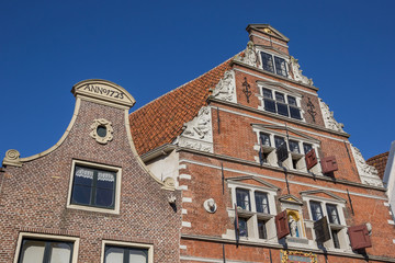 Facades of old houses in Hoorn