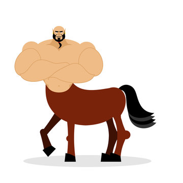 Centaur mythical creature. Half horse half person. Sports creatu