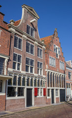 Old houses at the waterfront in Hoorn
