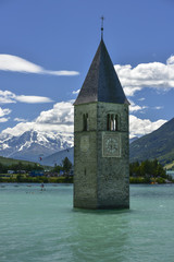 RESCHENSEE - Kulturdenkmal des versunkenen Dorfes