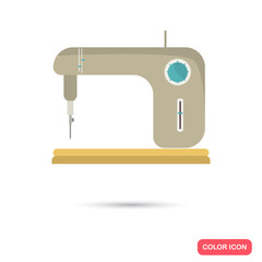 Sewing machine color flat icon