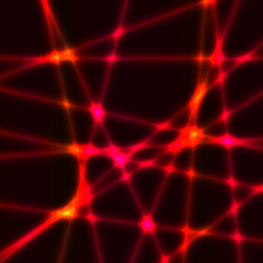 Fototapeta premium Very dark background with hot blured laser rays