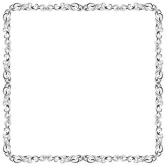 Obraz premium Ornate black and white square border. 