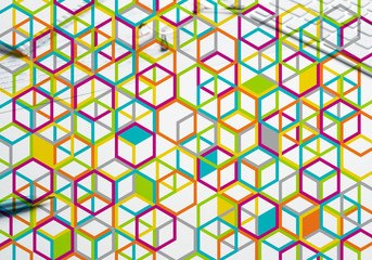 Colorful geometric backdrop