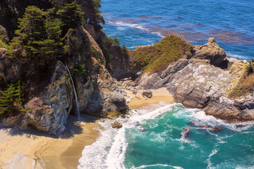 California Falls, McWay Falls on the Julia Pfeiffer Beach, California 