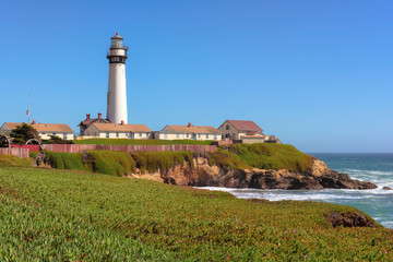 Fototapeta na wymiar California Lighthouse, Pigeon Point Lighthouse 