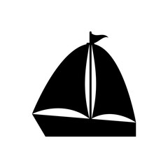 Sailboat ship icon. nautical marine sea lifestyle and summer theme. Isolated design. Vector illustration