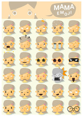 Mama emoji icons , vector, illustration