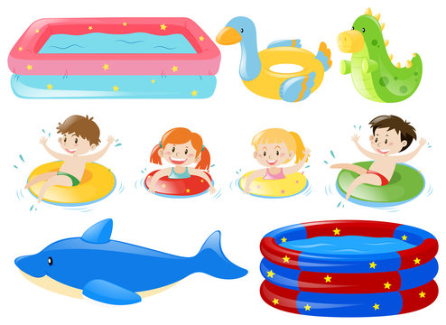 Children swimming and other equipments