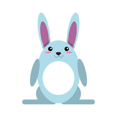 Rabbit cartoon icon. Animal kawaii and character theme. Isolated design. Vector illustration