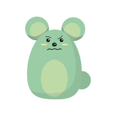 Mouse cartoon icon. Animal kawaii and character theme. Isolated design. Vector illustration