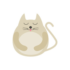 Cat cartoon icon. Animal kawaii and character theme. Isolated design. Vector illustration