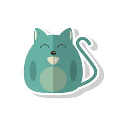 Cat cartoon icon. Animal kawaii and character theme. Isolated design. Vector illustration