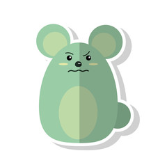 Mouse cartoon icon. Animal kawaii and character theme. Isolated design. Vector illustration