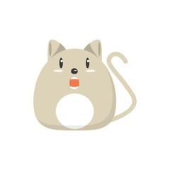 Cat cartoon icon. Animal kawaii and character theme. Isolated design. Vector illustration