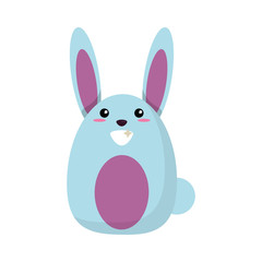 Rabbit cartoon icon. Animal kawaii and character theme. Isolated design. Vector illustration