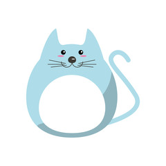 Cat cartoon icon. Animal kawaii and character theme. Isolated design. Vector illustration