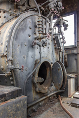 Fototapeta na wymiar Old steam locomotive interior detail