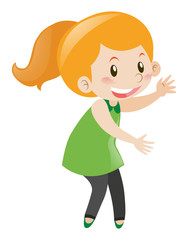 Little girl with happy face