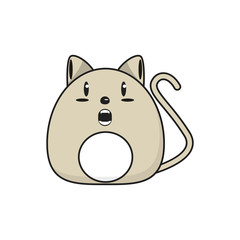 Cat cartoon icon. Animal kawaii and character theme. Isolated design. Vector illustration