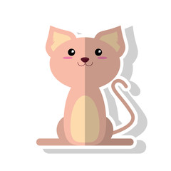 Cat cartoon icon. Animal kawaii and character theme. Isolated design. Vector illustration
