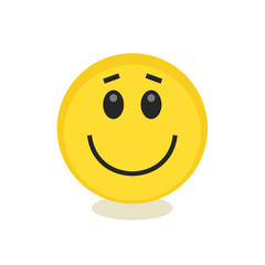 Emoticon. Vector style smile yellow face icon