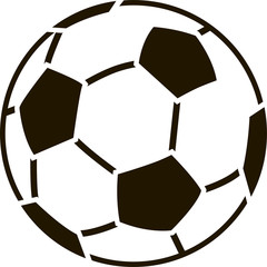 stencil of soccer ball. second variant