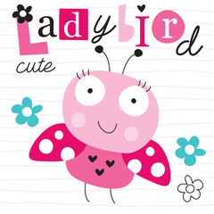 Obraz premium cute ladybug vector illustration