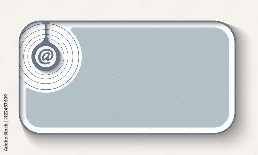 Poster vector simple box to fill your text and email