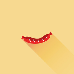 sausage icons. flat design