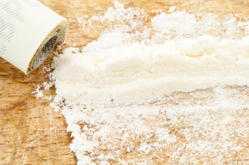 macro of powder of drug