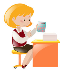 Accountant working on the desk