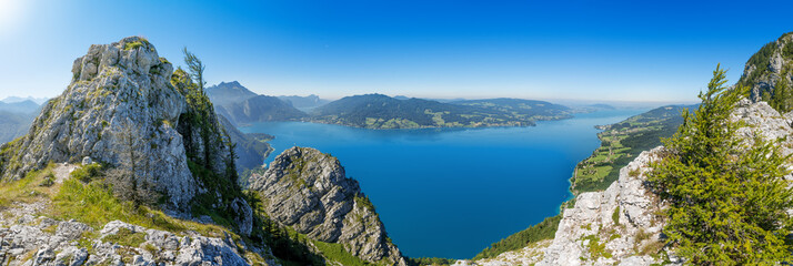 Fantastic view over the Attersee seen from Schoberstein, Upperau