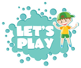 Poster design with happy boy