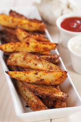 Roasted potato wedges