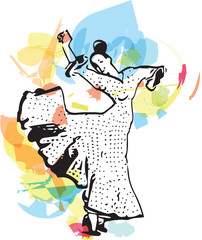 Flamenco woman dancer