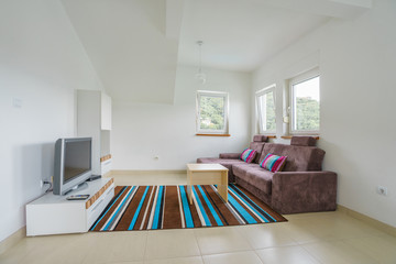 Interior of a living room in an apart-hotel apartment
