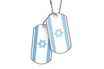 Israeli Dog Tags, 3D rendering