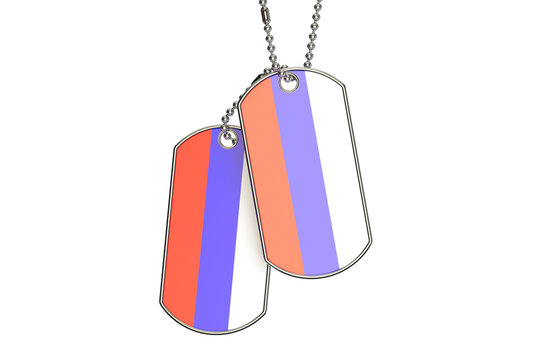 Russian Dog Tags, 3D rendering