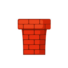 Obraz premium Red Chimney icon in flat style.