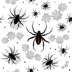 Vector illustration of halloween celebration seamless pattern