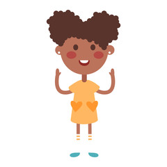 Cute girl vector illustration.