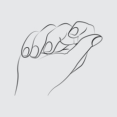 Manicured nails. line vector icon. Flat style for web and mobile