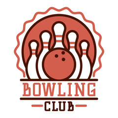 Vector bowling logo emblems.