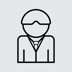 Businessman. Vector icon. line style