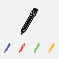 Pencil. Flat Design vector icon