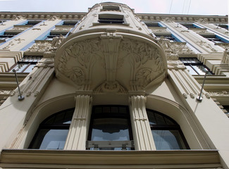 Façade art nouveau à Riga.