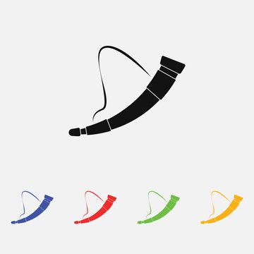 Viking Hunting horn. vector illustration Simple icon. Flat style