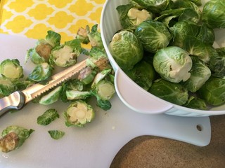 Preparing Brussels Sprouts