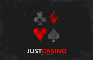 Casino logo icon. Casino poker, cards casino game.